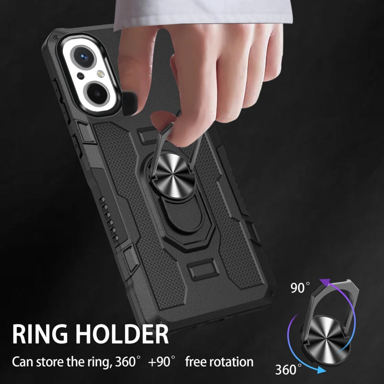 Custodia ibrida TPU con anello per Xiaomi Redmi 12C