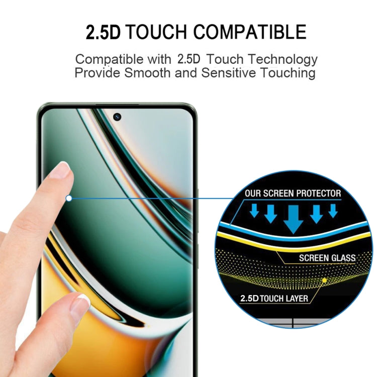 Pellicola in vetro temperato a schermo intero con bordo curvo 25 pezzi, For Realme 11 Pro (25pcs)