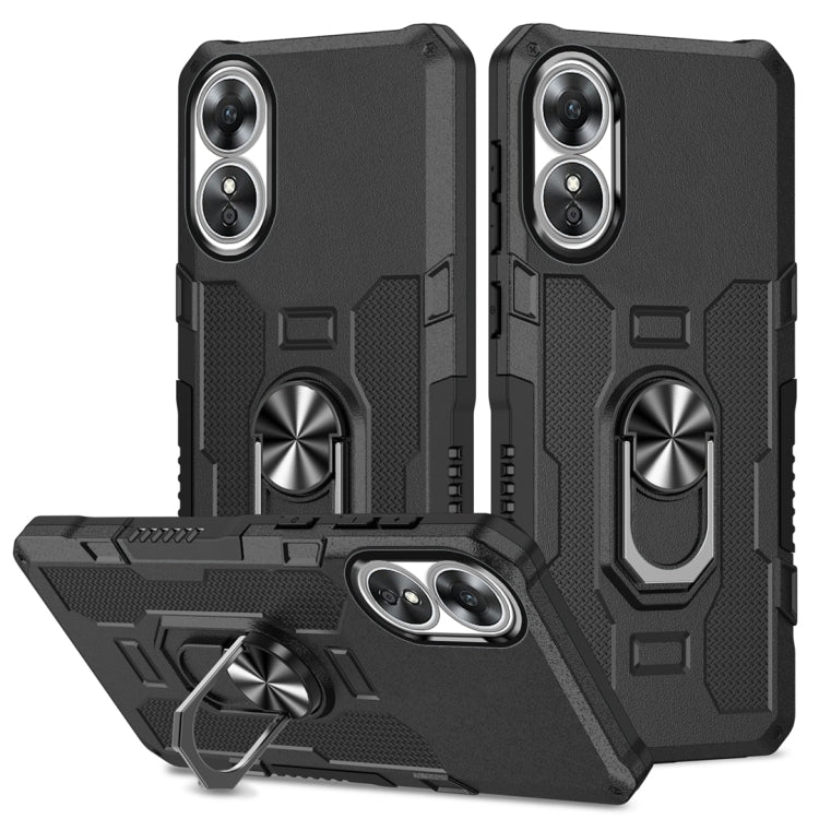 Custodia per telefono ibrida con armatura porta anello, For OPPO A17