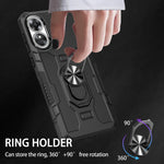 Custodia per telefono ibrida con armatura porta anello, For OPPO A17