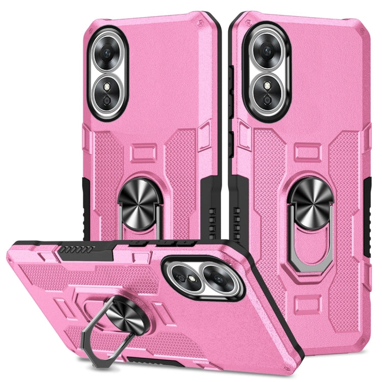 Custodia per telefono ibrida con armatura porta anello, For OPPO A17