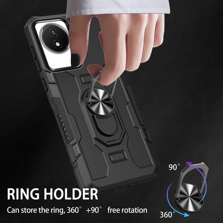 Custodia per telefono ibrida con armatura porta anello, For vivo Y02, For vivo V27e, For vivo V27