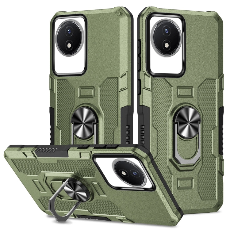 Custodia per telefono ibrida con armatura porta anello, For vivo Y02, For vivo V27e, For vivo V27