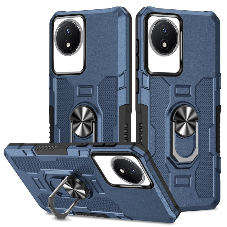 Custodia per telefono ibrida con armatura porta anello, For vivo Y02, For vivo V27e, For vivo V27