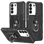 Custodia per telefono ibrida con armatura porta anello, For vivo Y02, For vivo V27e, For vivo V27