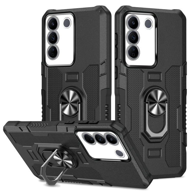 Custodia per telefono ibrida con armatura porta anello, For vivo Y02, For vivo V27e, For vivo V27