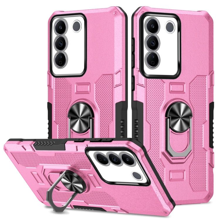 Custodia per telefono ibrida con armatura porta anello, For vivo Y02, For vivo V27e, For vivo V27