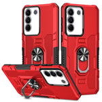 Custodia per telefono ibrida con armatura porta anello, For vivo Y02, For vivo V27e, For vivo V27