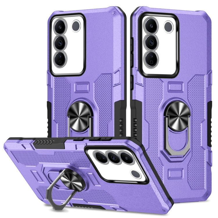 Custodia per telefono ibrida con armatura porta anello, For vivo Y02, For vivo V27e, For vivo V27