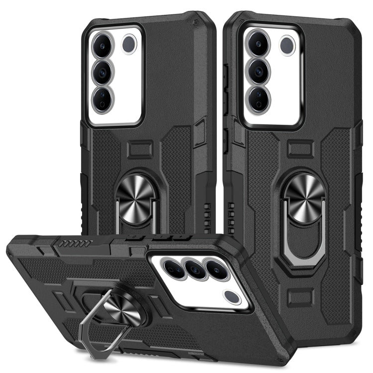 Custodia per telefono ibrida con armatura porta anello, For vivo Y02, For vivo V27e, For vivo V27