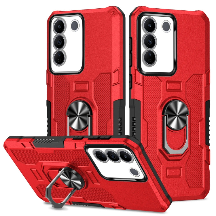Custodia per telefono ibrida con armatura porta anello, For vivo Y02, For vivo V27e, For vivo V27