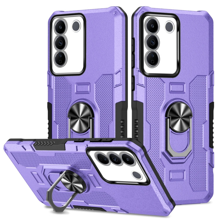 Custodia per telefono ibrida con armatura porta anello, For vivo Y02, For vivo V27e, For vivo V27