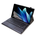 AV12-A Custodia per tablet in pelle con tastiera Bluetooth divisa ultrasottile con touchpad, AV12-A