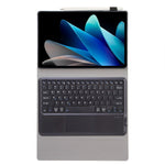 AV12-A Custodia per tablet in pelle con tastiera Bluetooth divisa ultrasottile con touchpad, AV12-A