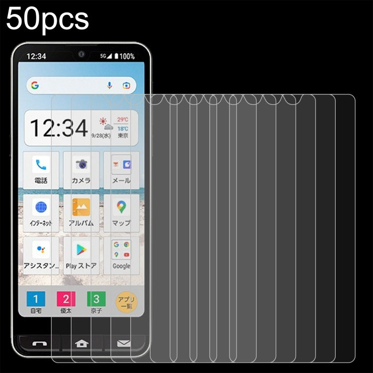 50 pellicole in vetro temperato 0,26 mm 9H 2,5D, For Sharp Aquos wish6, For Sharp Aquos R11, For Sharp Aquos Sense10, For Sharp Basio Active2, For Sharp Aquos wish5, For Sharp  Aquos wish2, For Sharp Basio Active3, For Sharp Aquos Sense9 Plus          ...