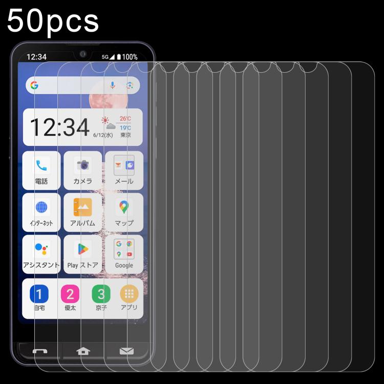 50 pellicole in vetro temperato 0,26 mm 9H 2,5D, For Sharp Aquos wish6, For Sharp Aquos R11, For Sharp Aquos Sense10, For Sharp Basio Active2, For Sharp Aquos wish5, For Sharp  Aquos wish2, For Sharp Basio Active3, For Sharp Aquos Sense9 Plus          ...