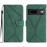 Custodia per telefono in pelle goffrata con cuciture, For Google Pixel 7, For Google Pixel 7 Pro, For Google Pixel 7a, For Google Pixel 6