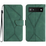Custodia per telefono in pelle goffrata con cuciture, For Google Pixel 6 Pro, For Google Pixel 6a