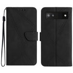 Custodia per telefono in pelle goffrata con cuciture, For Google Pixel 6 Pro, For Google Pixel 6a