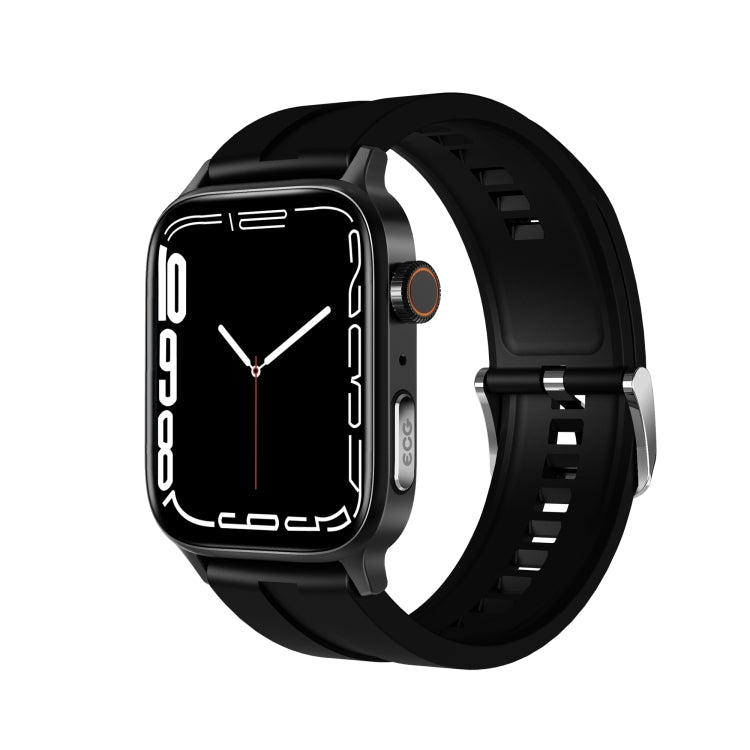 GT22 Schermo TFT da 1,85 pollici Orologio intelligente per la salute della fascia in silicone, supporto per chiamata Bluetooth / Plateau Ossigeno nel sangue / Temperatura corporea / Aritmia / Monitoraggio della frequenza cardiaca TI, Silicone Band (Bla...