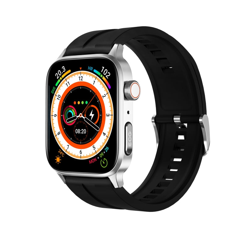 GT22 Schermo TFT da 1,85 pollici Orologio intelligente per la salute della fascia in silicone, supporto per chiamata Bluetooth / Plateau Ossigeno nel sangue / Temperatura corporea / Aritmia / Monitoraggio della frequenza cardiaca TI, Silicone Band (Bla...