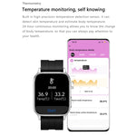 GT22 Schermo TFT da 1,85 pollici Orologio intelligente per la salute della fascia in silicone, supporto per chiamata Bluetooth / Plateau Ossigeno nel sangue / Temperatura corporea / Aritmia / Monitoraggio della frequenza cardiaca TI, Silicone Band (Bla...