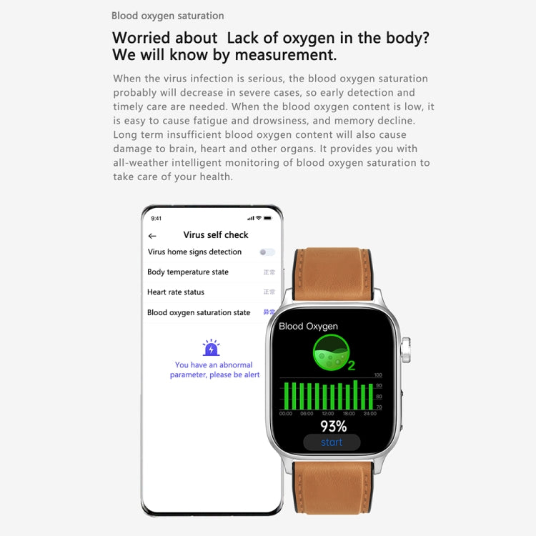 GT22 Schermo TFT da 1,85 pollici Orologio intelligente per la salute della fascia in silicone, supporto per chiamata Bluetooth / Plateau Ossigeno nel sangue / Temperatura corporea / Aritmia / Monitoraggio della frequenza cardiaca TI, Silicone Band (Bla...