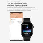 GT22 Schermo TFT da 1,85 pollici Orologio intelligente per la salute della fascia in silicone, supporto per chiamata Bluetooth / Plateau Ossigeno nel sangue / Temperatura corporea / Aritmia / Monitoraggio della frequenza cardiaca TI, Silicone Band (Bla...