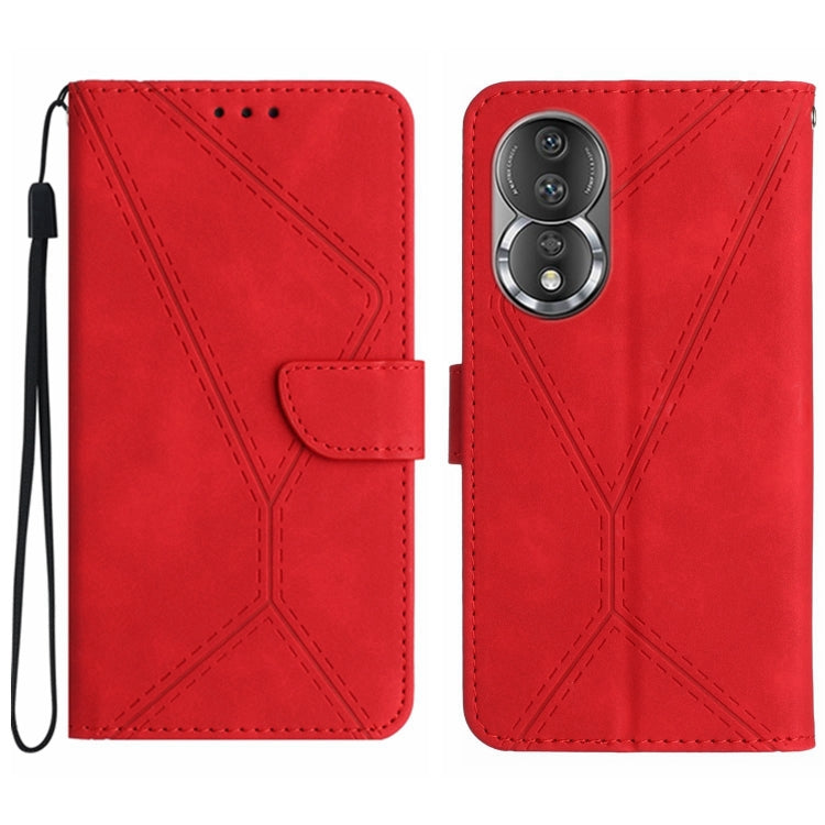 Custodia per telefono in pelle goffrata con cuciture, For Honor 80, For Honor 80 Pro, For Honor X5 4G, For Honor X9a 5G /Magic5 Lite