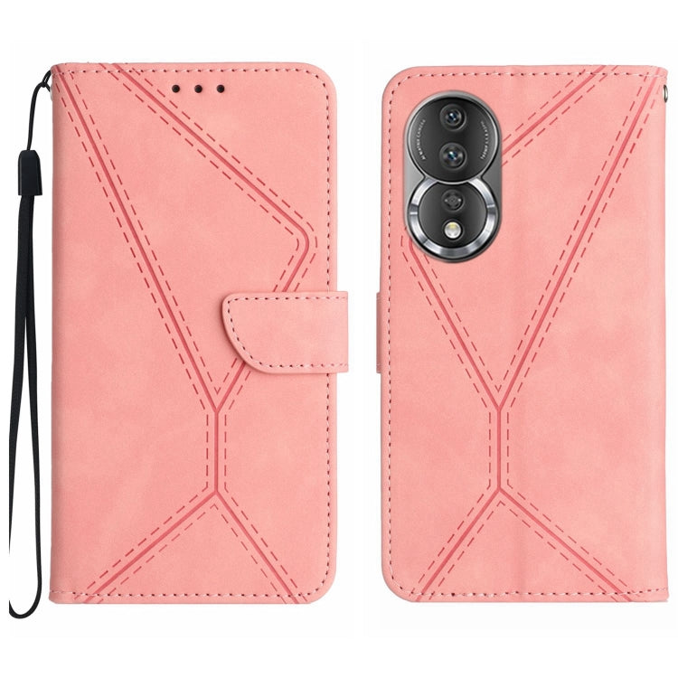 Custodia per telefono in pelle goffrata con cuciture, For Honor 80, For Honor 80 Pro, For Honor X5 4G, For Honor X9a 5G /Magic5 Lite