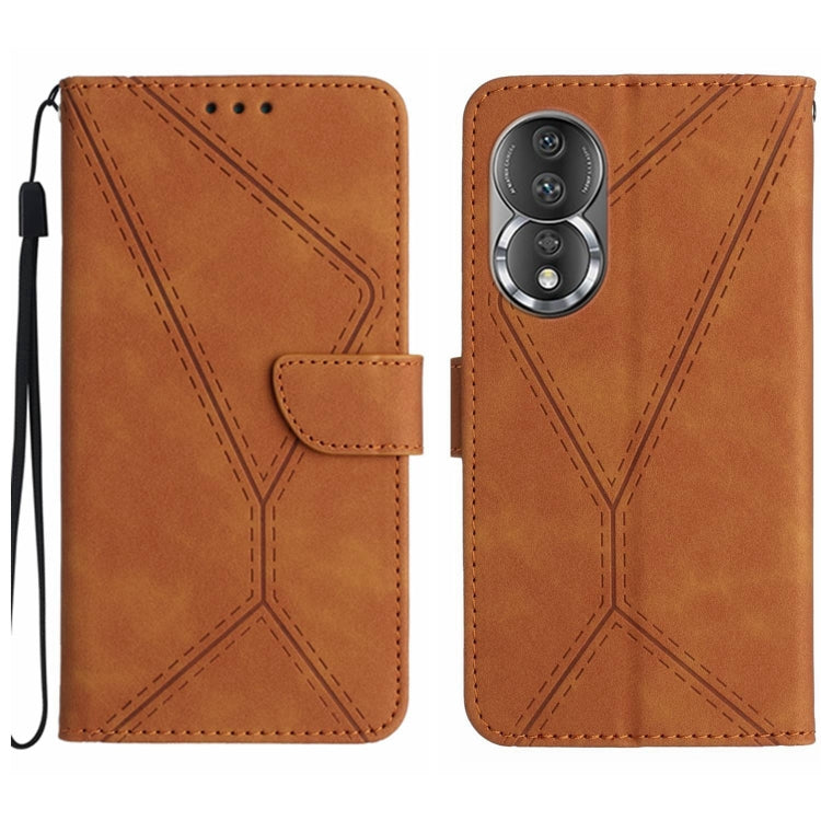 Custodia per telefono in pelle goffrata con cuciture, For Honor 80, For Honor 80 Pro, For Honor X5 4G, For Honor X9a 5G /Magic5 Lite