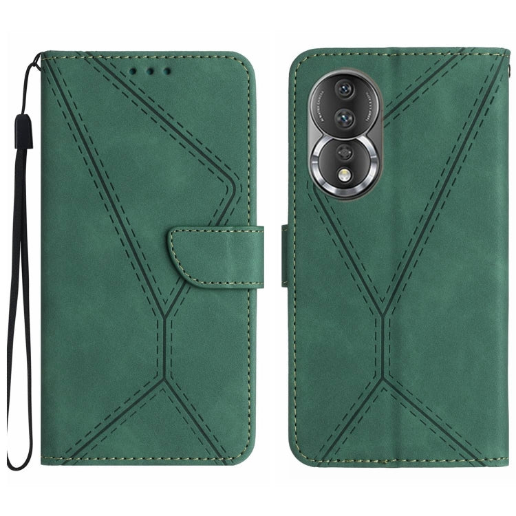 Custodia per telefono in pelle goffrata con cuciture, For Honor 80, For Honor 80 Pro, For Honor X5 4G, For Honor X9a 5G /Magic5 Lite