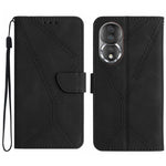 Custodia per telefono in pelle goffrata con cuciture, For Honor 80, For Honor 80 Pro, For Honor X5 4G, For Honor X9a 5G /Magic5 Lite