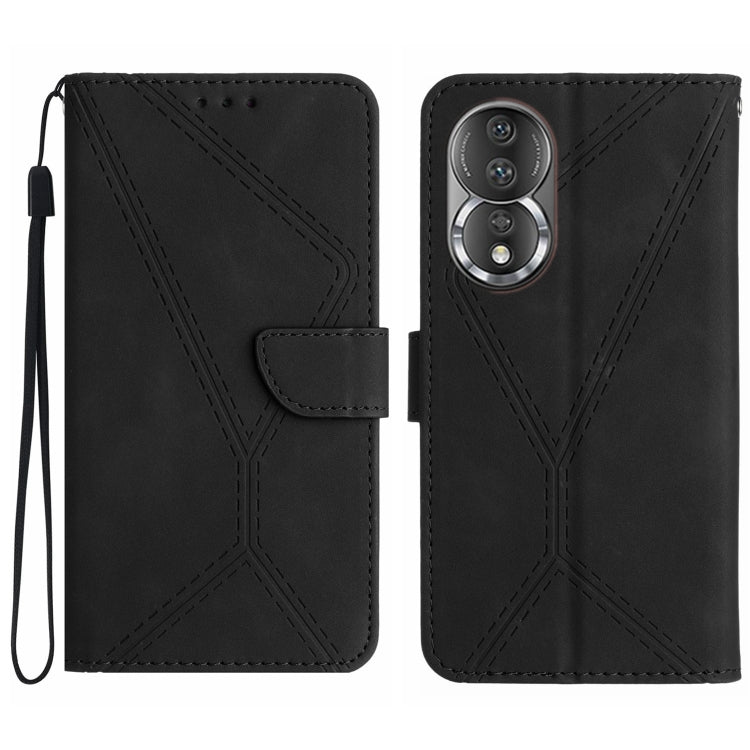 Custodia per telefono in pelle goffrata con cuciture, For Honor 80, For Honor 80 Pro, For Honor X5 4G, For Honor X9a 5G /Magic5 Lite