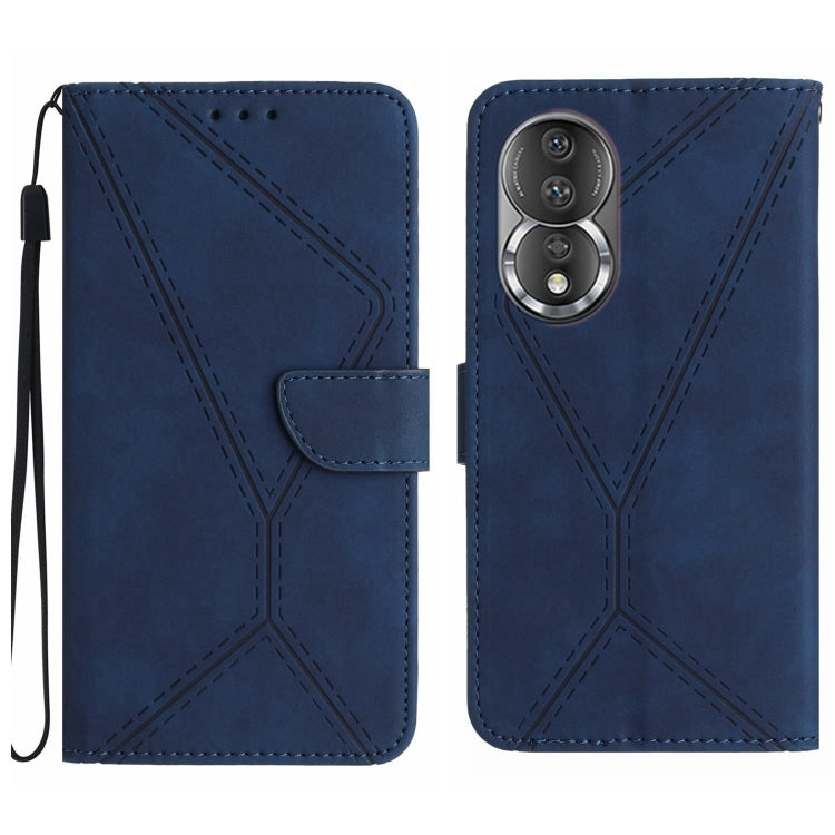 Custodia per telefono in pelle goffrata con cuciture, For Honor 80, For Honor 80 Pro, For Honor X5 4G, For Honor X9a 5G /Magic5 Lite