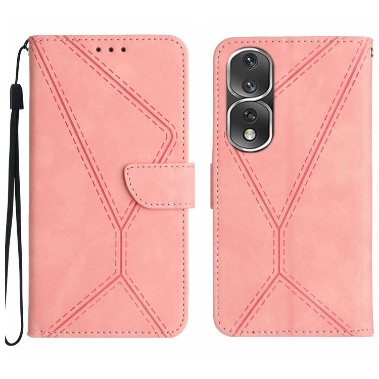 Custodia per telefono in pelle goffrata con cuciture, For Honor 80, For Honor 80 Pro, For Honor X5 4G, For Honor X9a 5G /Magic5 Lite
