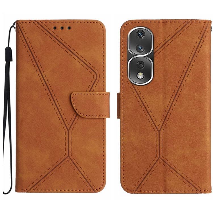 Custodia per telefono in pelle goffrata con cuciture, For Honor 80, For Honor 80 Pro, For Honor X5 4G, For Honor X9a 5G /Magic5 Lite