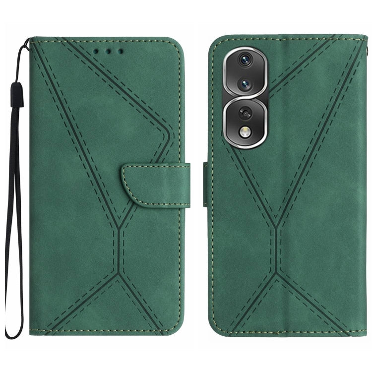 Custodia per telefono in pelle goffrata con cuciture, For Honor 80, For Honor 80 Pro, For Honor X5 4G, For Honor X9a 5G /Magic5 Lite