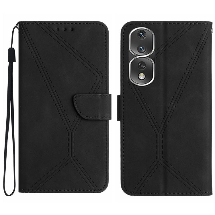 Custodia per telefono in pelle goffrata con cuciture, For Honor 80, For Honor 80 Pro, For Honor X5 4G, For Honor X9a 5G /Magic5 Lite