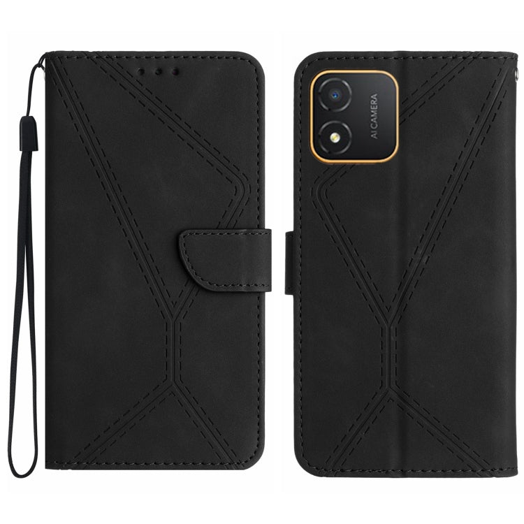 Custodia per telefono in pelle goffrata con cuciture, For Honor 80, For Honor 80 Pro, For Honor X5 4G, For Honor X9a 5G /Magic5 Lite