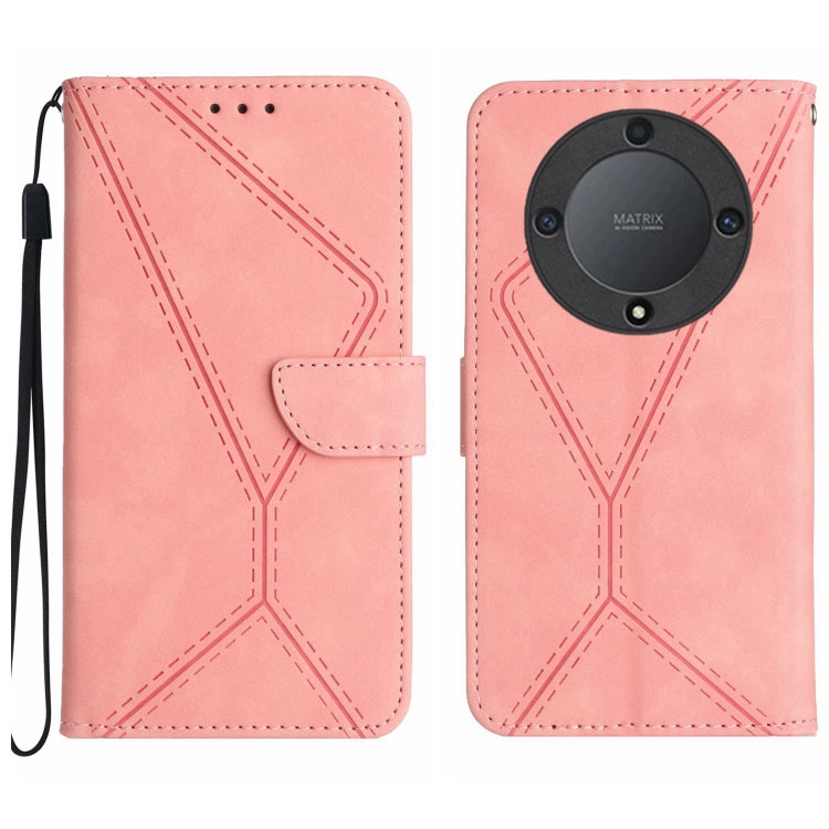 Custodia per telefono in pelle goffrata con cuciture, For Honor 80, For Honor 80 Pro, For Honor X5 4G, For Honor X9a 5G /Magic5 Lite