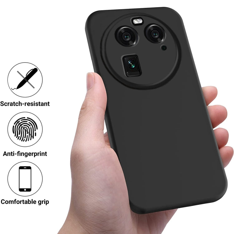 Custodia per telefono antiurto in silicone liquido di colore puro, For OPPO Find X6