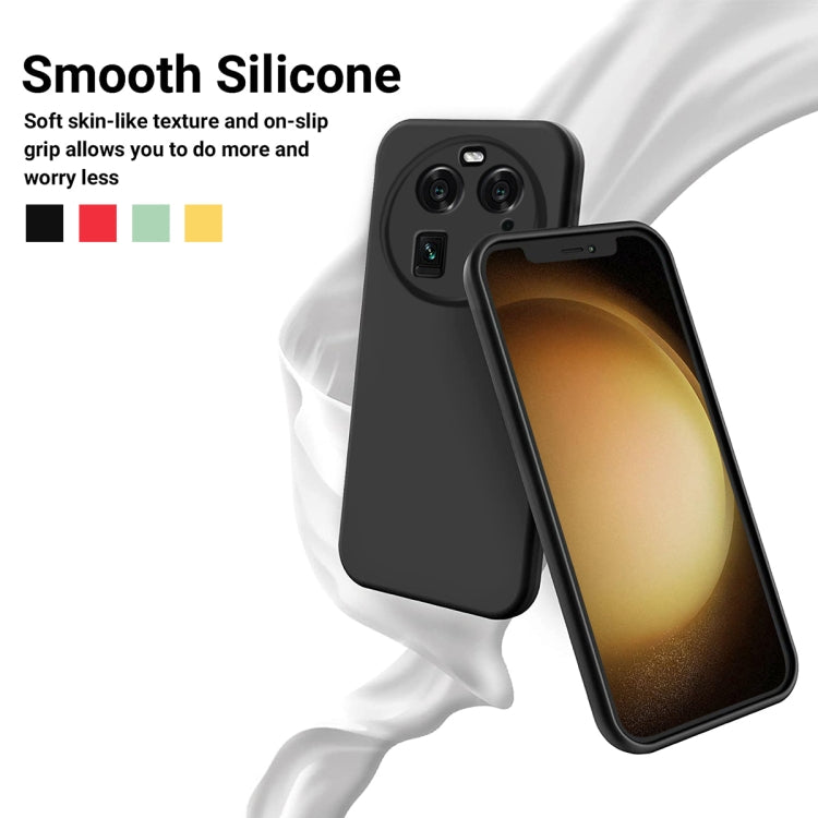 Custodia per telefono antiurto in silicone liquido di colore puro, For OPPO Find X6