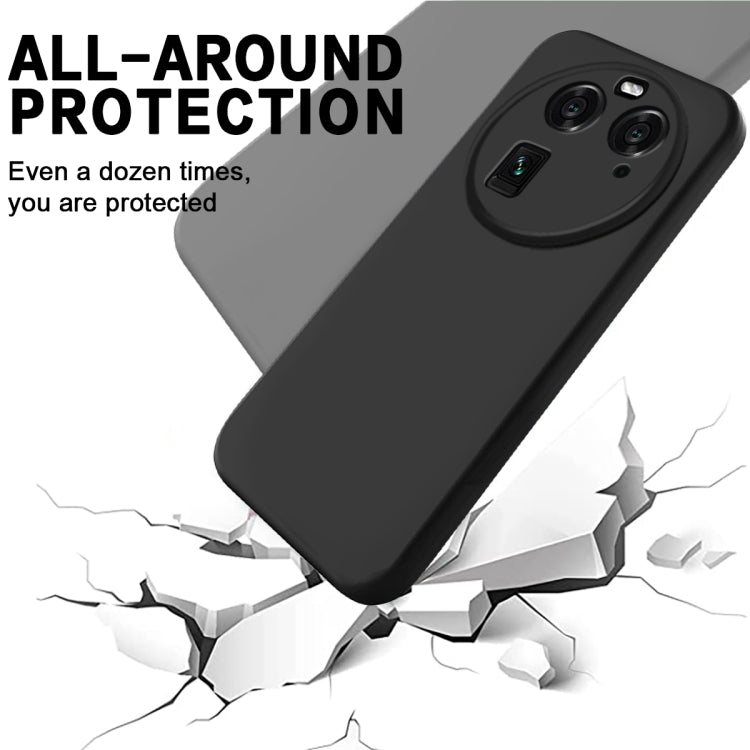 Custodia per telefono antiurto in silicone liquido di colore puro, For OPPO Find X6