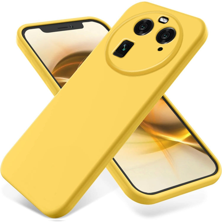 Custodia per telefono antiurto in silicone liquido di colore puro, For OPPO Find X6