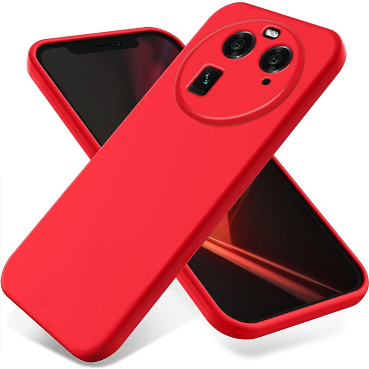 Custodia per telefono antiurto in silicone liquido di colore puro, For OPPO Find X6