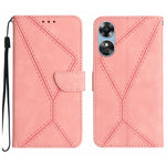 Custodia per telefono in pelle goffrata con cuciture, For OPPO A17 / A17K, For OPPO A54 4G / A16, For OPPO A54 5G / A74 5G, For OPPO A55s JP