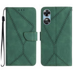 Custodia per telefono in pelle goffrata con cuciture, For OPPO A17 / A17K, For OPPO A54 4G / A16, For OPPO A54 5G / A74 5G, For OPPO A55s JP