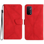 Custodia per telefono in pelle goffrata con cuciture, For OPPO A17 / A17K, For OPPO A54 4G / A16, For OPPO A54 5G / A74 5G, For OPPO A55s JP