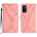 Custodia per telefono in pelle goffrata con cuciture, For OPPO A17 / A17K, For OPPO A54 4G / A16, For OPPO A54 5G / A74 5G, For OPPO A55s JP